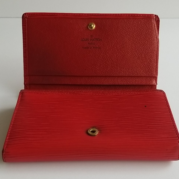 Louis Vuitton Red Epi Porte Monnaie Tresor Wallet - Picture 7 of 16